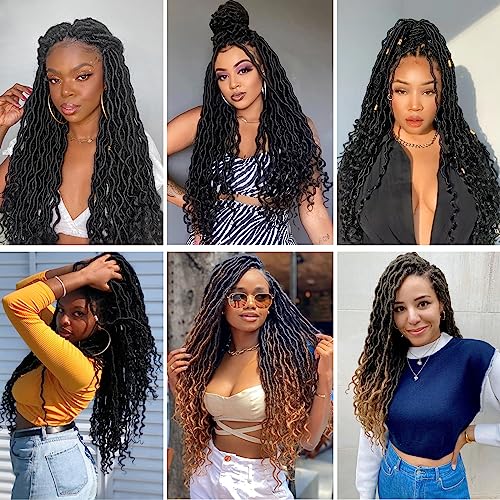 Cohariss Goddess Locs Crochet Hair 18 Inch (Pack of 6) 1B