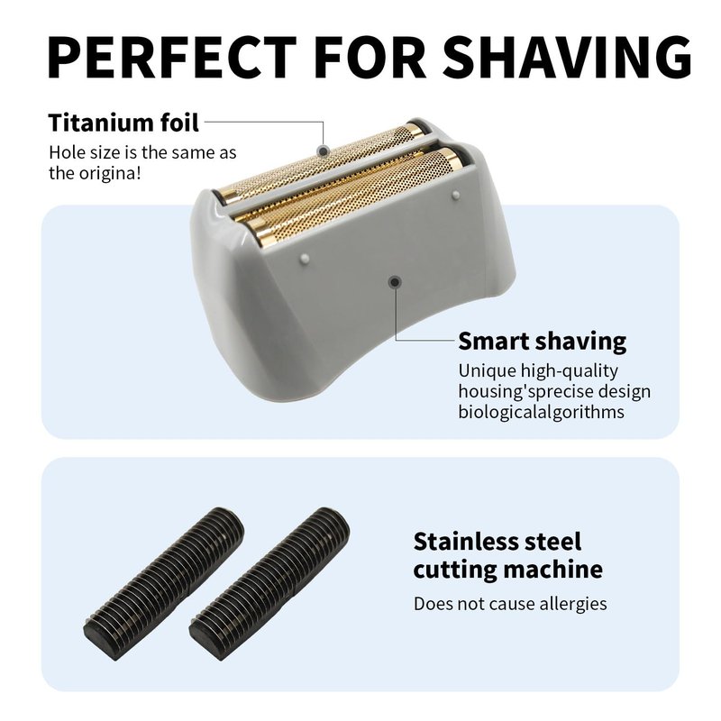 Foil Electric Shaver Head Compatible with Andi 17150, 17235, 17220 TS-1 TS-2 Washable 3D 17155 17205 17200 17160 17280 Shaving Blade Shaver Replacement Foil and Cutters