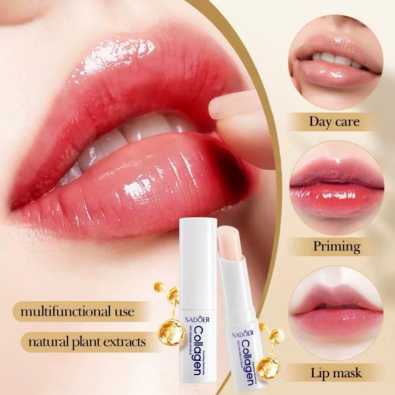 Sadoer Collagen Lip Balm - Hydrating Anti-Cracking Formula 15ml