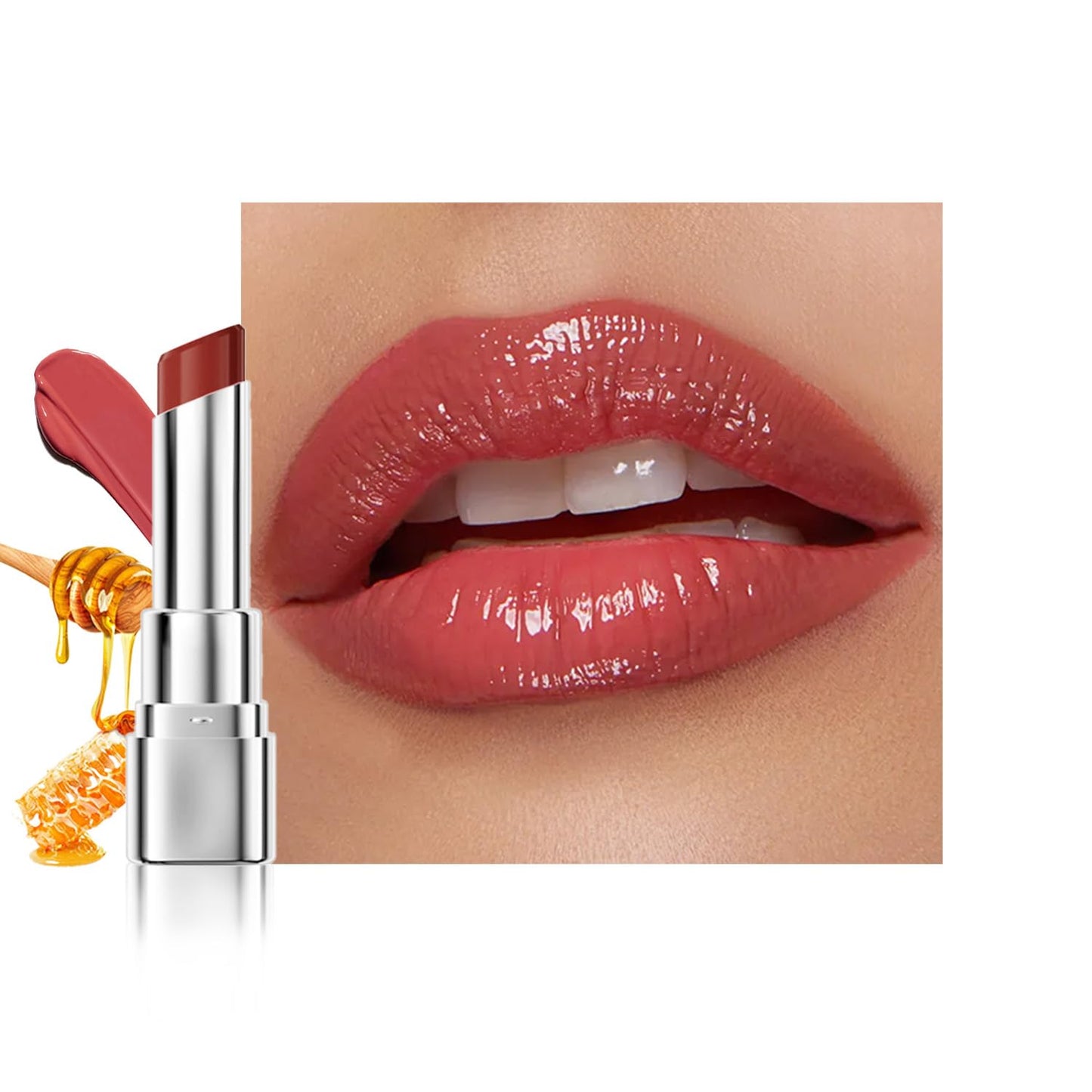 Pink Honey Tinted Lip Stain - Hydrating Lip Balm & Gloss | Moisturizing Lip Color for All Skin Tones