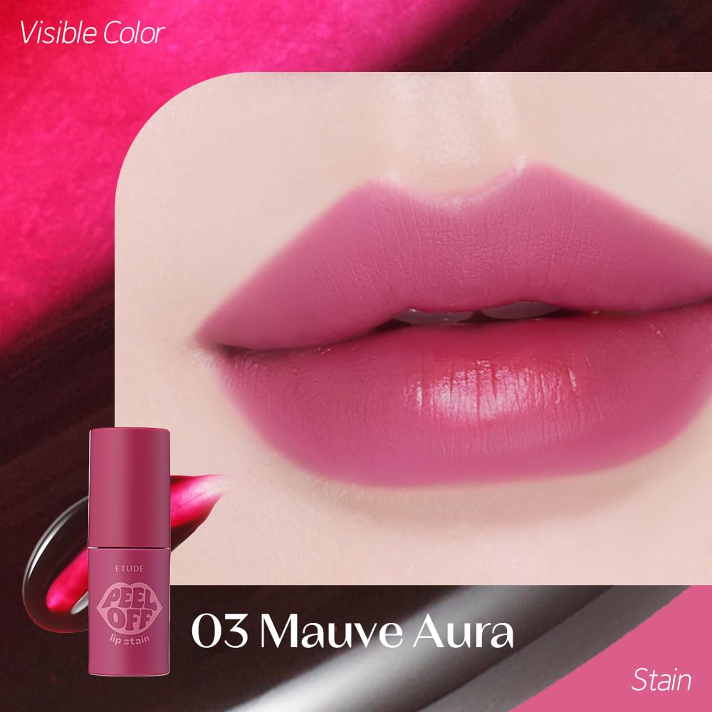 Dear Darling Peel Off Lip Stain - Mauve Aura | Hydrating Hydrogel Tint, Long-Lasting, Waterproof, High Pigment