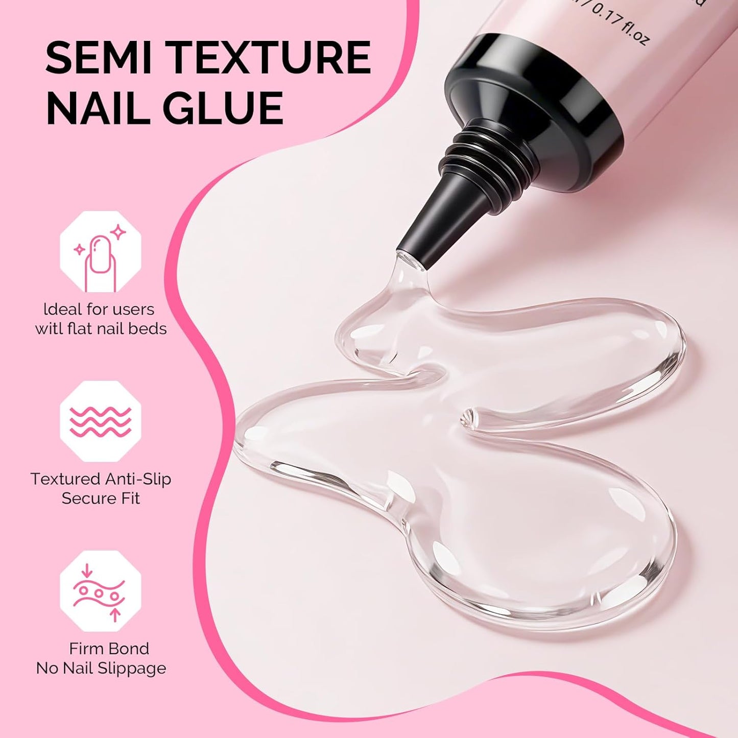 MelodySusie Nail Glue - Super Strong Quick-Drying Gel for Acrylic & Press-On Nails | 6 Pcs