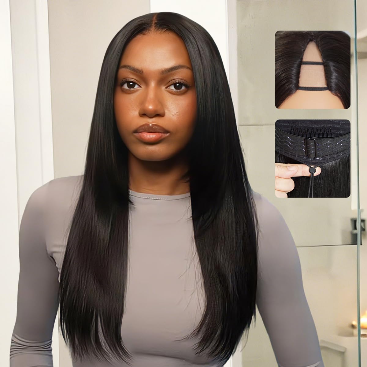 Human Hair Half Wig - Burmese Curly 3-in-1 Drawstring | Glueless, Easy Wear for Black Women - 16 Inch