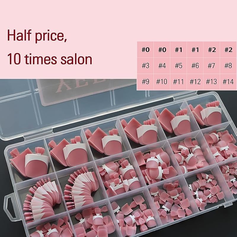 Berry Pink Sharp Square Press On Toenails – 300 Pcs Medium Tips