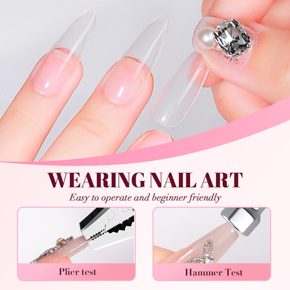 Quick Drying Semi Solid Nail Glue, 2026 New Gel Nail Glue, Long Lasting Nail Adhesive for Home and Salon Use, Easy Application Nail Glue for Professional Manicure (1 Set(Glue+Remover))