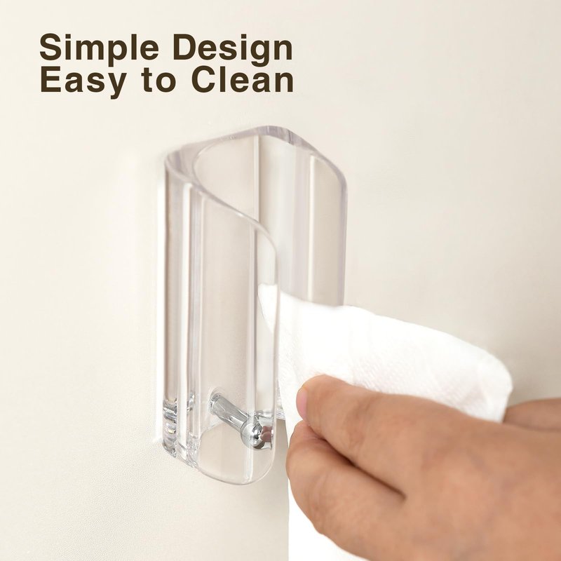 HAVICATO Electric Toothbrush Holder for Bathroom, Wall-Mounted Toothbrush Stand with Self-Adhesive, Compact Bathroom Caddy for Electric Toothbrushes (Clear-2pcs)