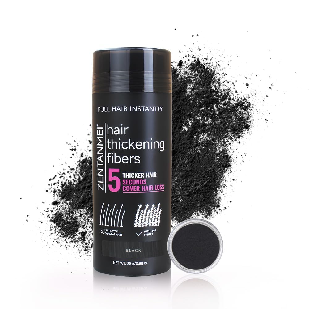 Hair Building Fibers for Thinning Hair - All-Natural Volume Powder | 0.98 Oz Gray Bald Spot Concealer for Men & Women