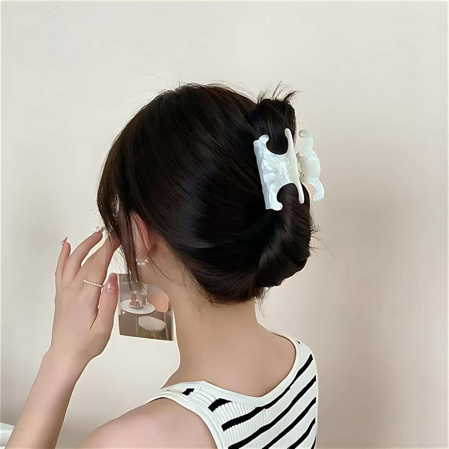 Acetate Butterfly Hair Clips - 5 PCS Durable Medium Size Hair Claw Clips for Women | Secure Hold (2.76 x 1.66 Inch)