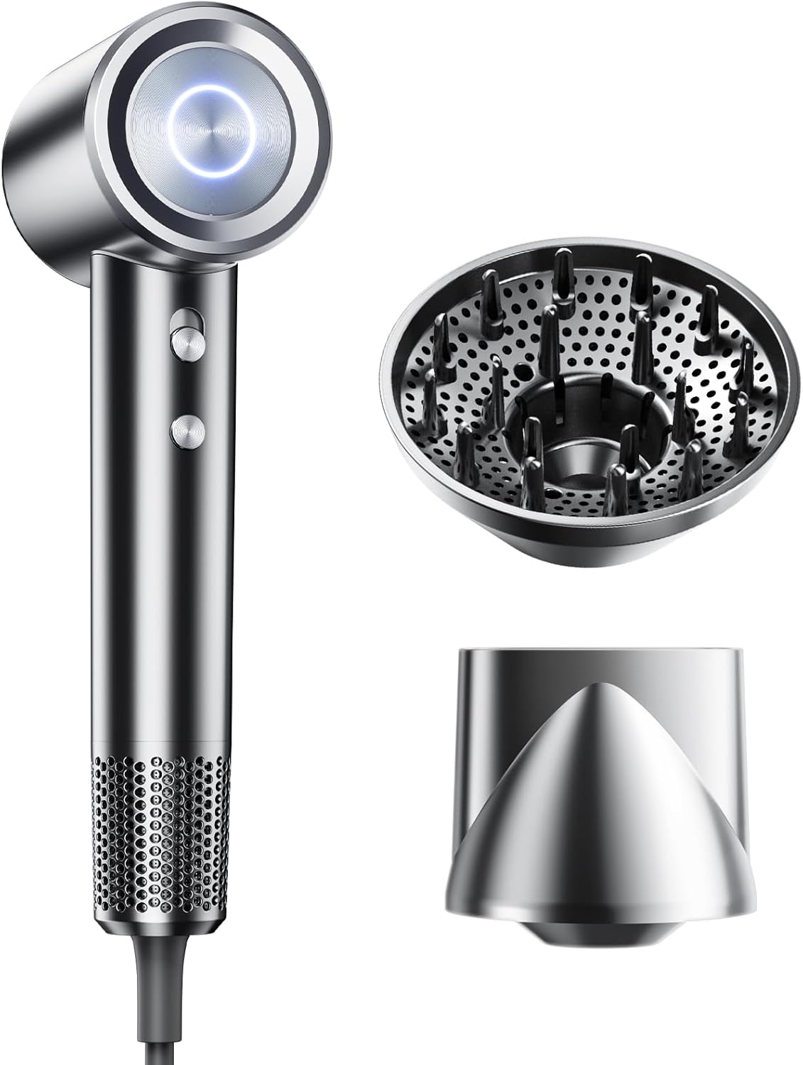 High-Speed Hair Dryer - 160,000 RPM Fast Drying with Negative Ions | Lightweight, Low Noise, Includes Diffuser & Concentrator Nozzle