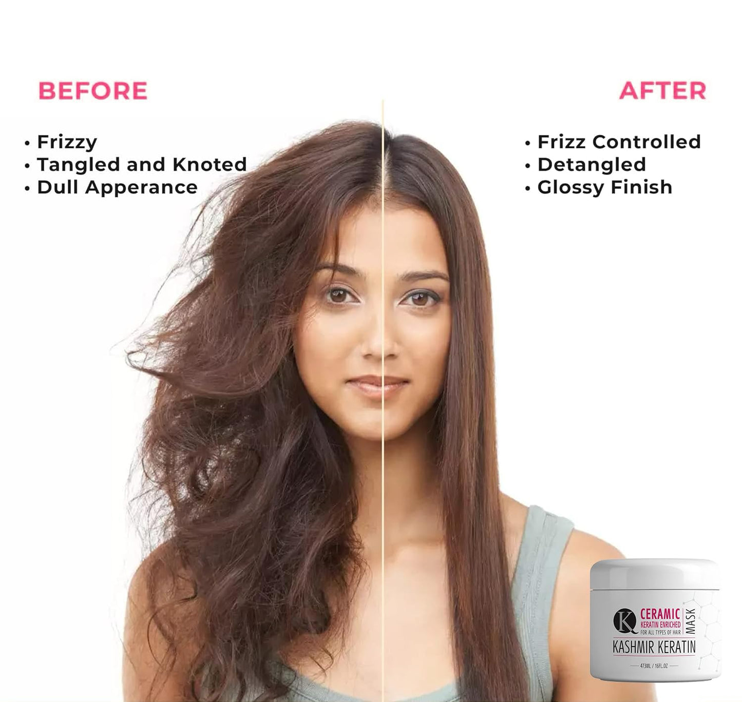 Hair serum for frizzy and damaged hair: Anti Frizz Hair Serum with Hydrating and Strengthening Properties. Non-Oily Hair Treatment Serum for Shine and Frizz Control (50ml / 1.69Fl. Oz)