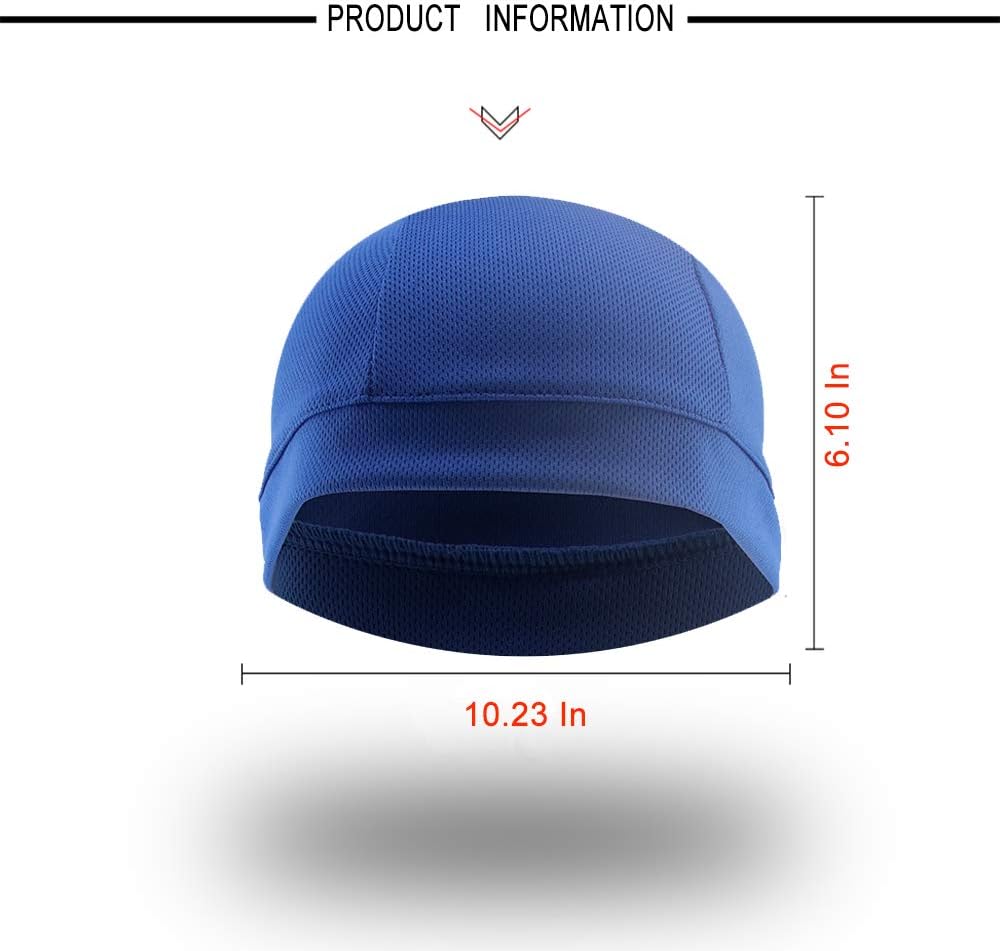 Cooling Skull Cap - 3 Pack Sweat-Wicking Helmet Liner for Cycling & Running | Unisex