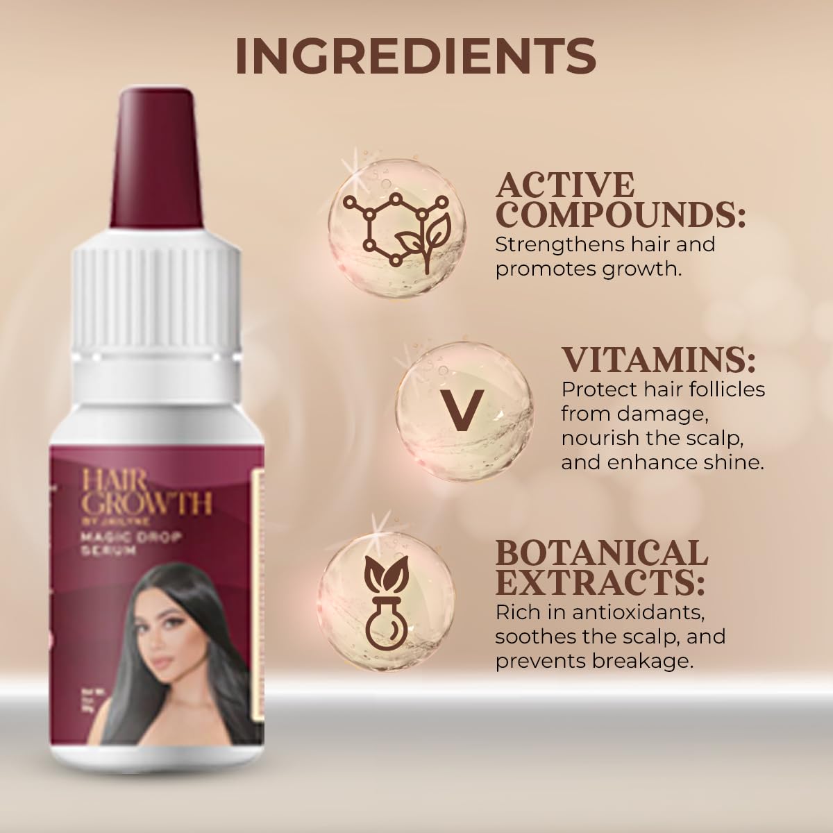 Hair Growth Serum - Fast-Absorbing Scalp Revitalizing Formula | Promotes Thicker, Healthier Hair with Botanical Extracts & Keratin