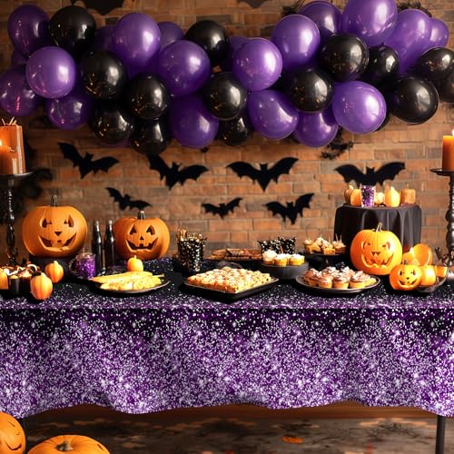 OQOQ Purple Gradient Dots Tablecloths, 3-Pack, 108x54 in
