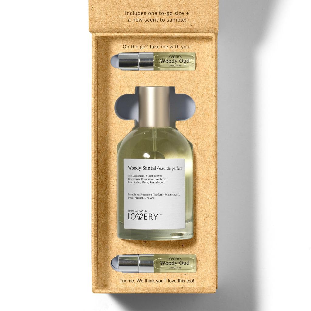 Woody Santal Sandalwood Perfume - Unisex Eau De Parfum with Travel Spray | 100ml + 2ml Clean Ingredients