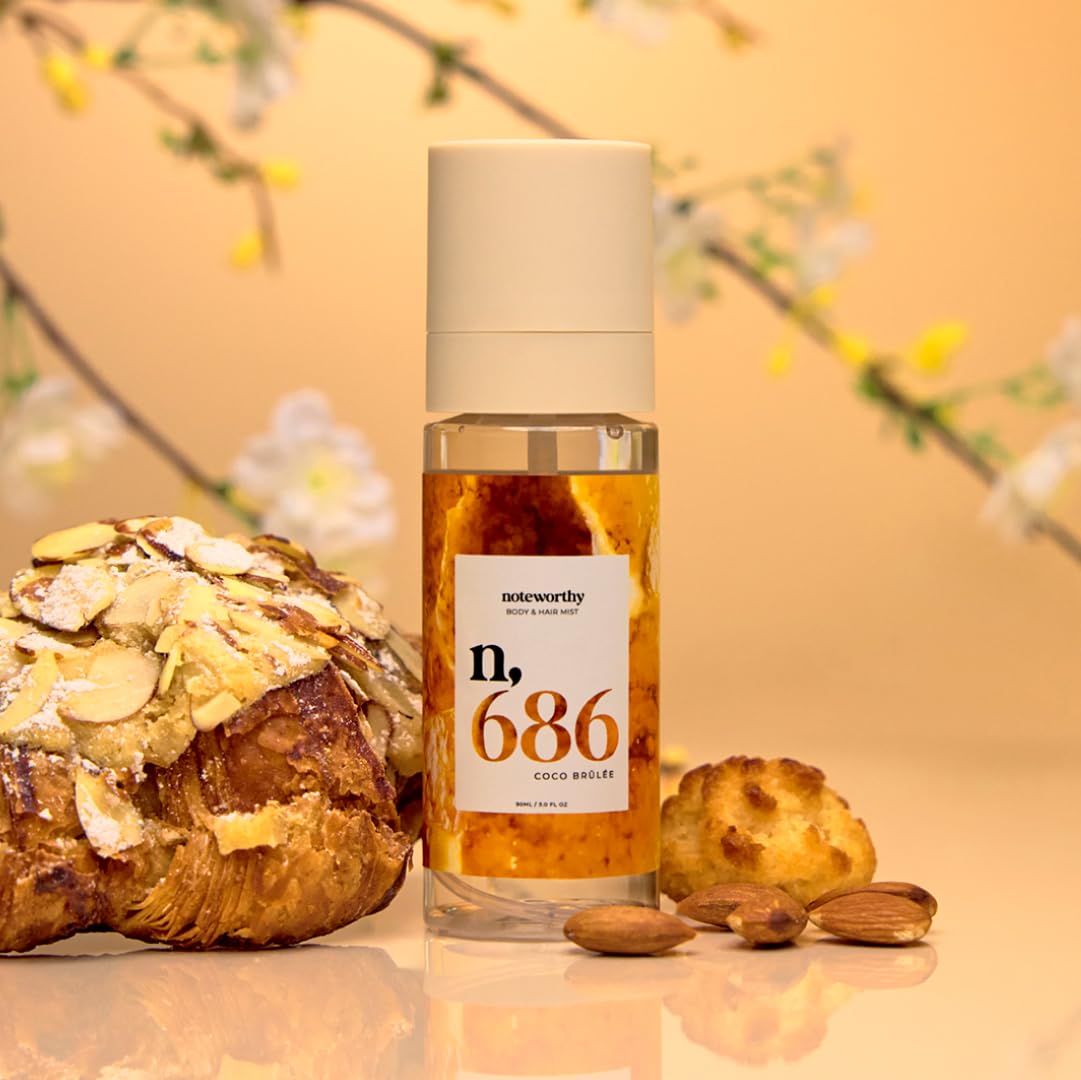 Coco Brulee Body Mist - Warm Gourmand Fragrance with Toasted Coconut, Almond Blossom & Vanilla Sugar | Lightweight Mist for Hair & Skin