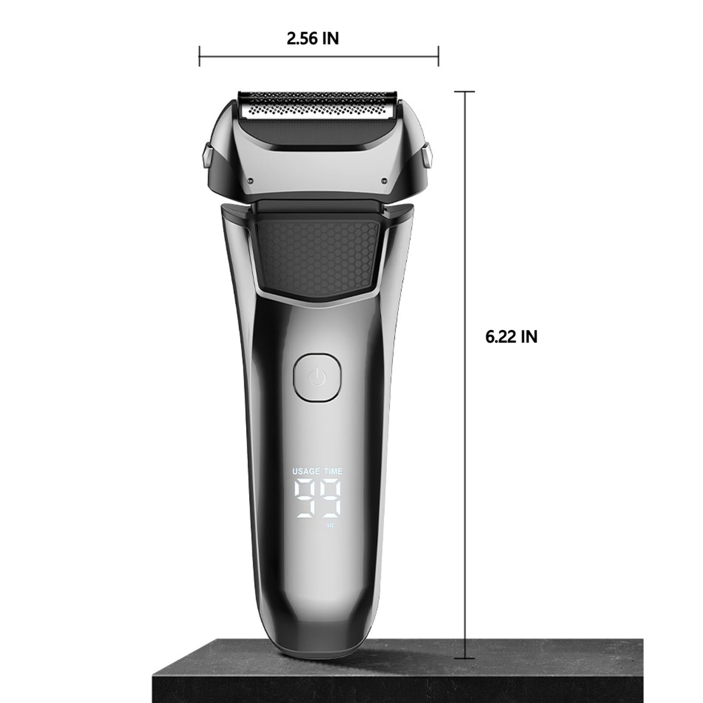 Electric Foil Shaver for Men, IPX6 Waterproof 3D Electric Razor with LED Display & Pop-Up Trimmer, USB-C Rechargeable Lightweight Handheld Shaver，Gift for Men