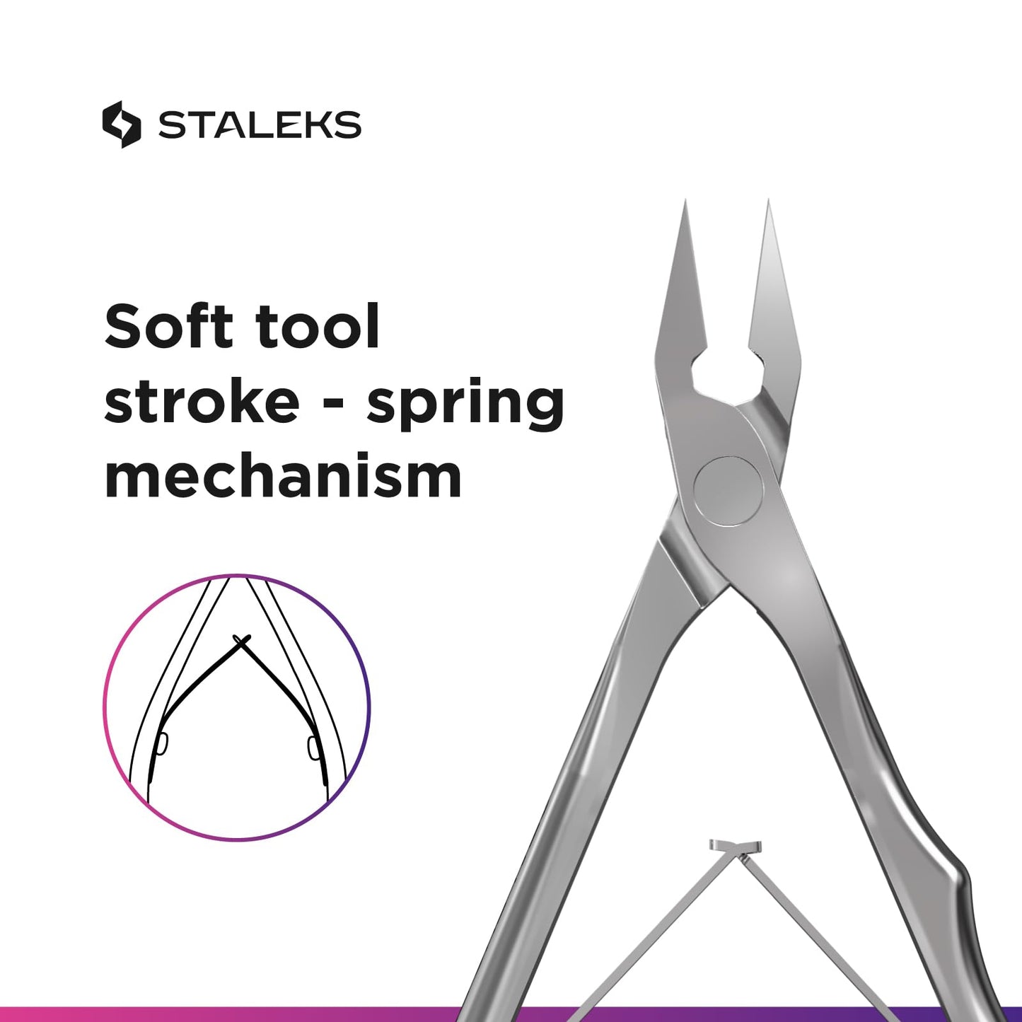 Staleks Pro Expert 61 Ingrown Toenail Nippers – 12mm Blades – Narrow Tips with Safe Ends – Stainless Steel – Professional Pedicure Tool