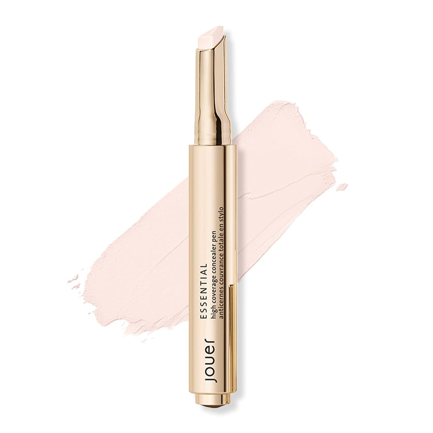 Jouer Essential High Coverage Concealer Pen - Brightening Under Eye Concealer for Dark Circles | Hyaluronic Acid & Vitamin E