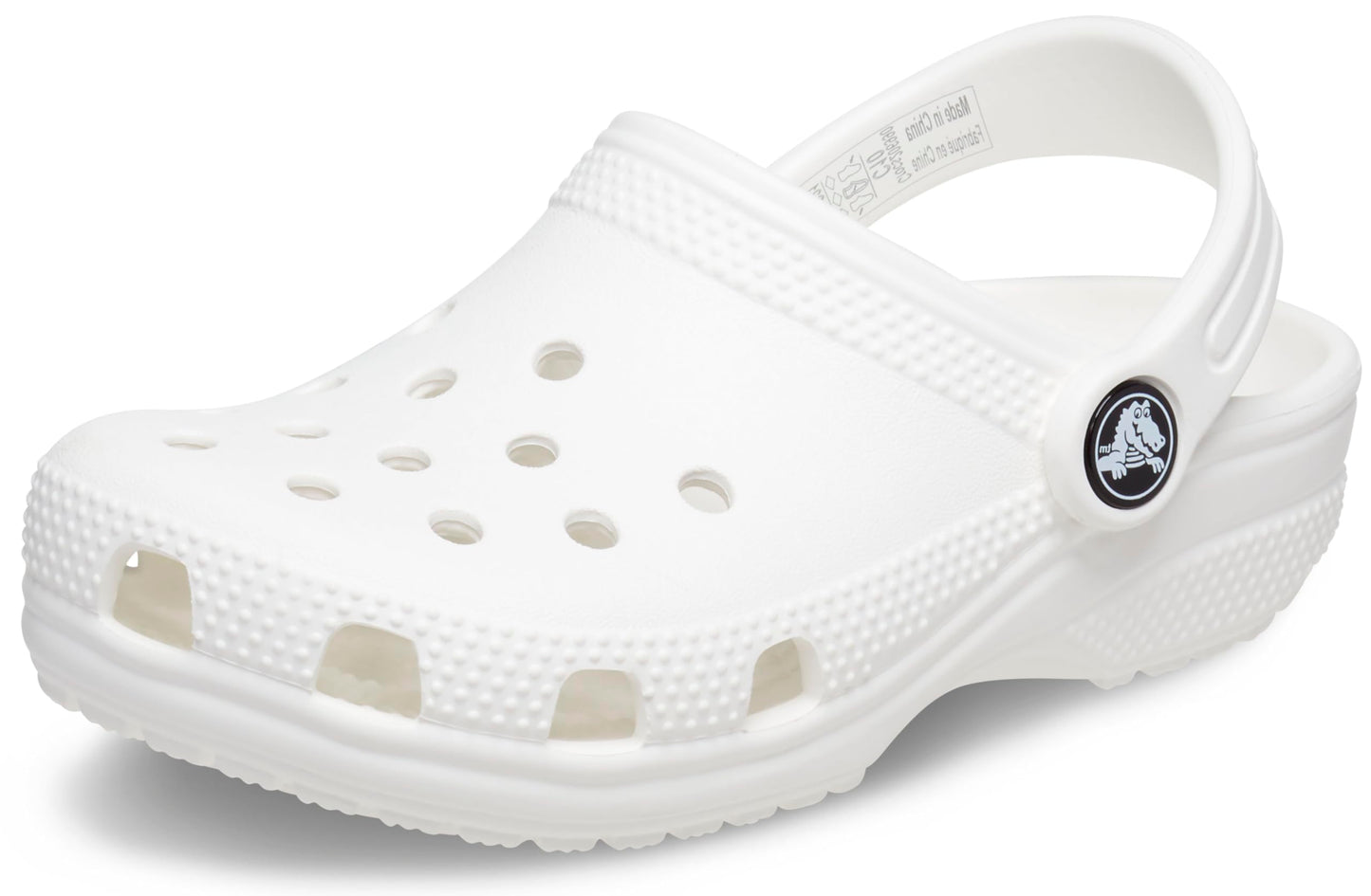 Crocs Unisex-Child Classic Clogs, White, 4 Big Kid US