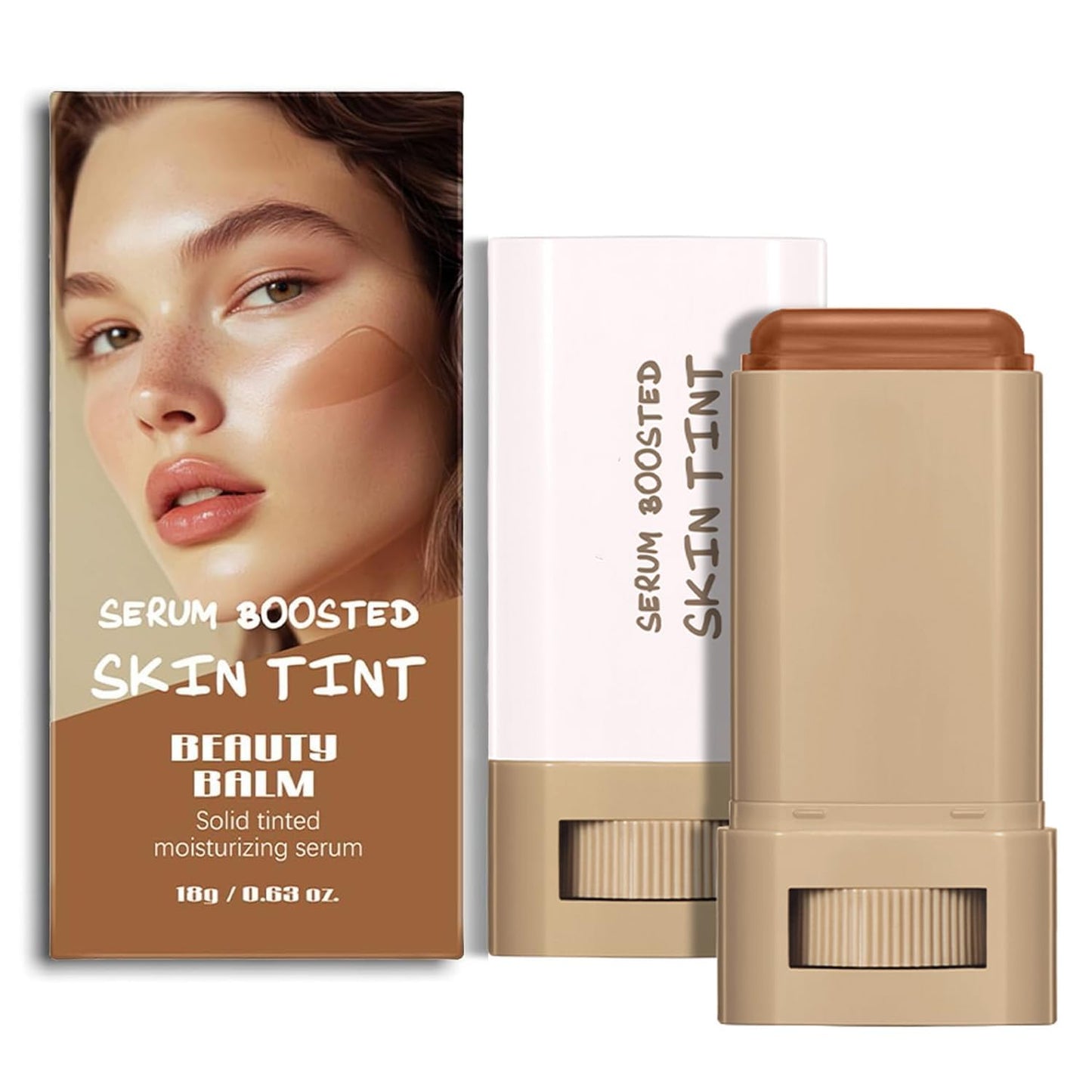Foundation Stick Beauty Balm Serum - Tinted Moisturizer for Natural Finish Makeup | 2 Pcs, 0.63 OZ