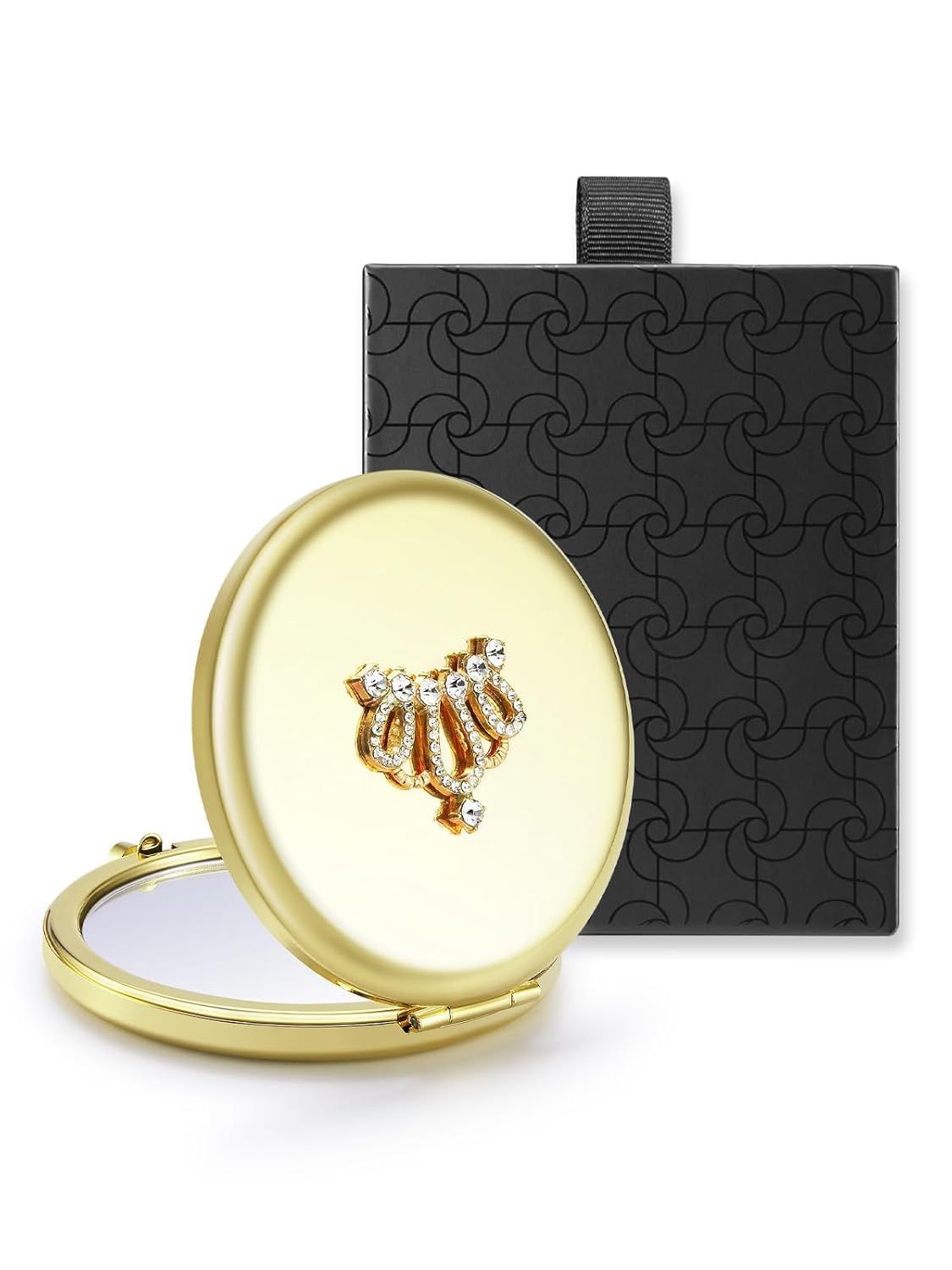OMIRO 1X/10X Magnifying Compact Mirror - Elegant Gold Crown Design | Perfect Gift for Women, Moms, Friends, & Sisters