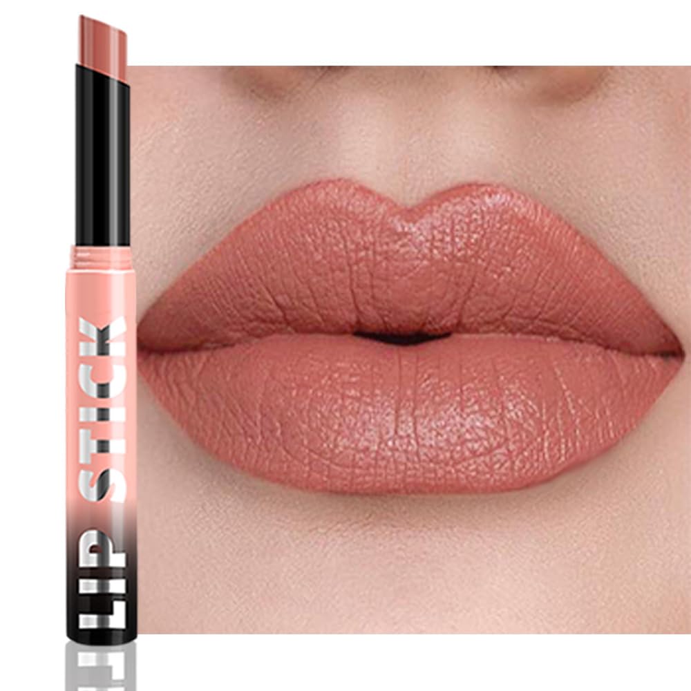 Maroon Red Matte Lipstick - Long Lasting Waterproof Vegan Lip Color | 24-Hour Moisturizing Stain