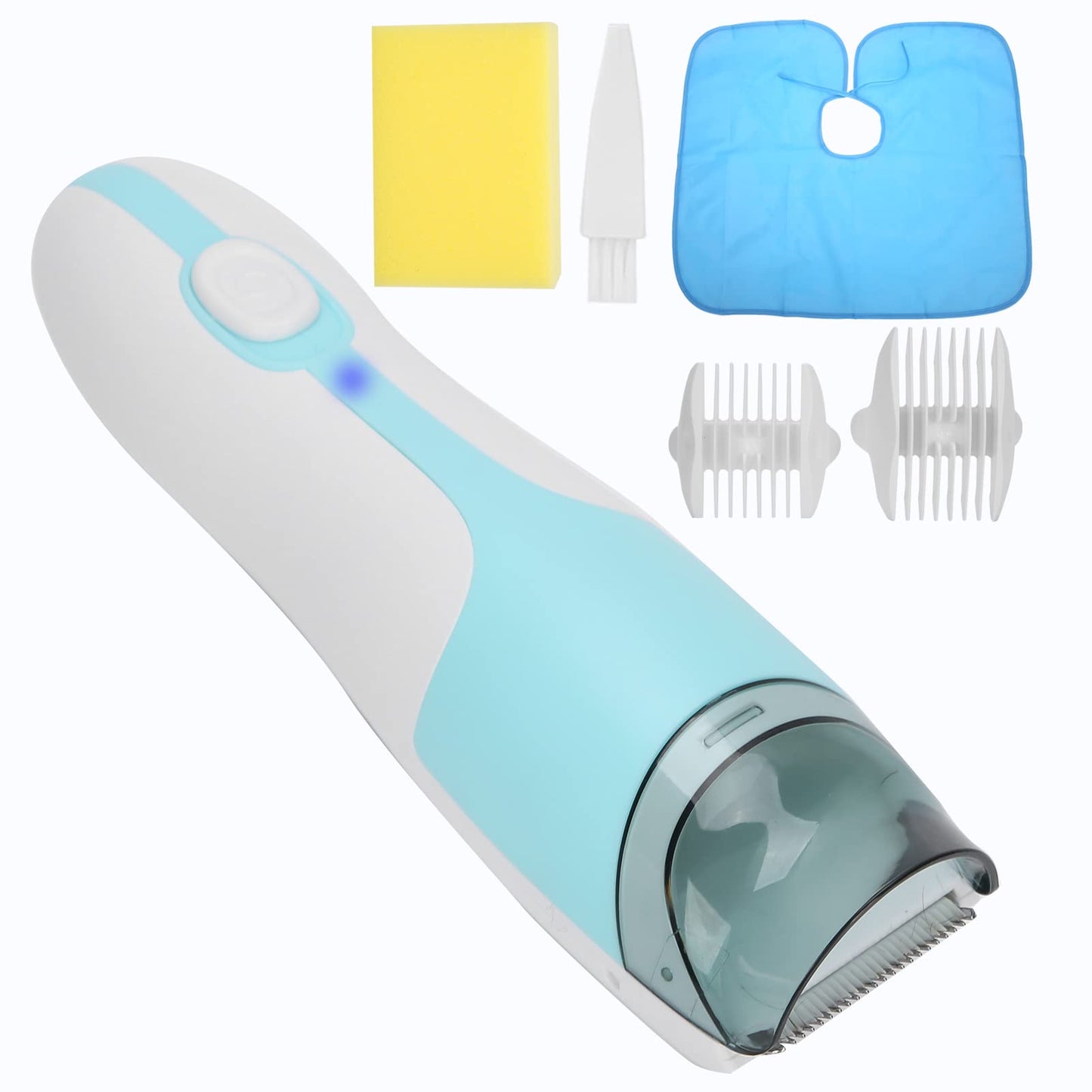 Agatige Baby Hair Clipper, Professional Vacuum Auto Sucking Electric Hair Clippers with Trimmer Guide Comb Haircut Rechargeable Cordless Hair Cutting Machine for Infants & Kids