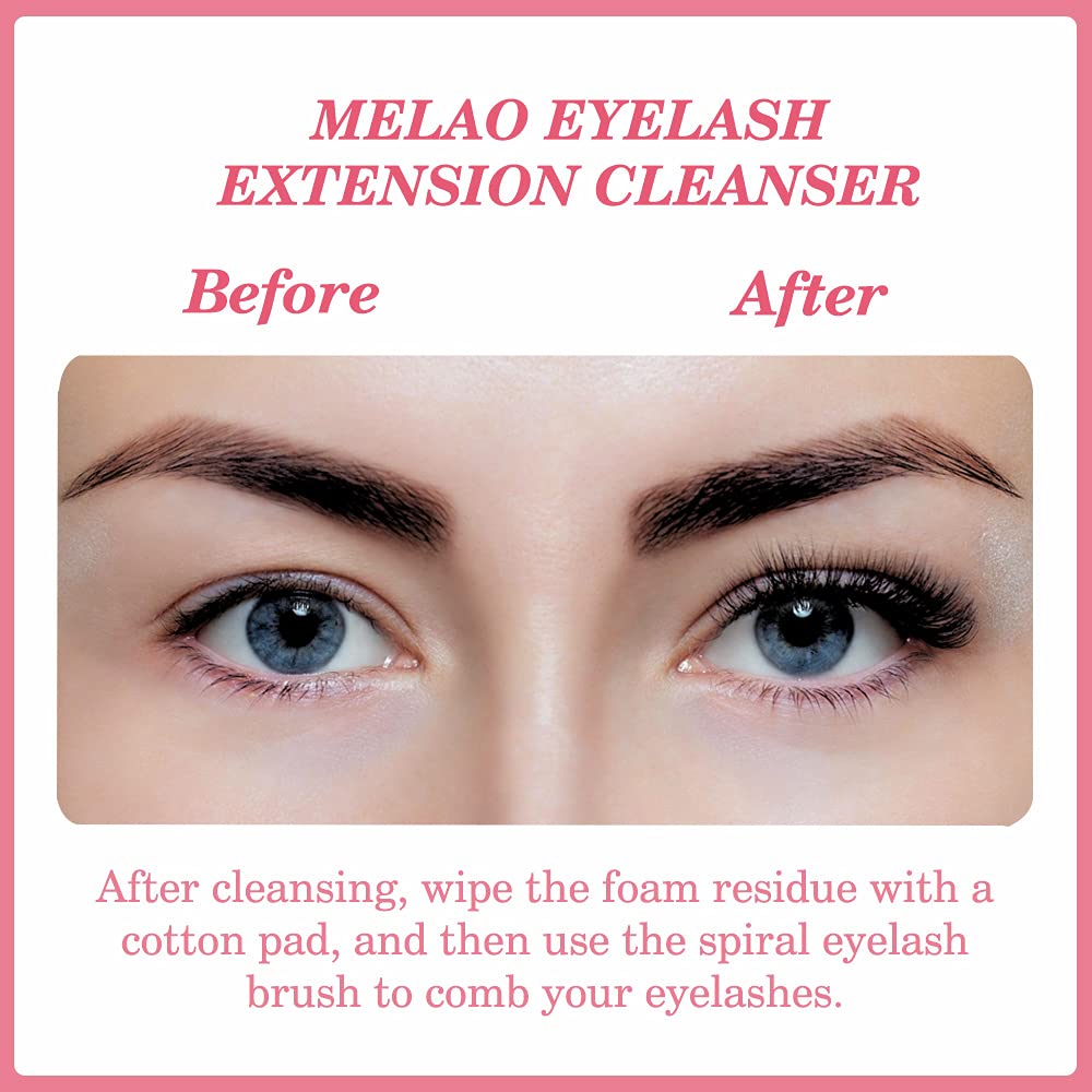Mererke_Pretty Eyelash Extension Cleanser, Lash Shampoo for Lash Extensions, Lash Cleanser for Extensions, Paraben & Sulfate Free lash shampoo for Salon and Home Use 1.69 fl.oz