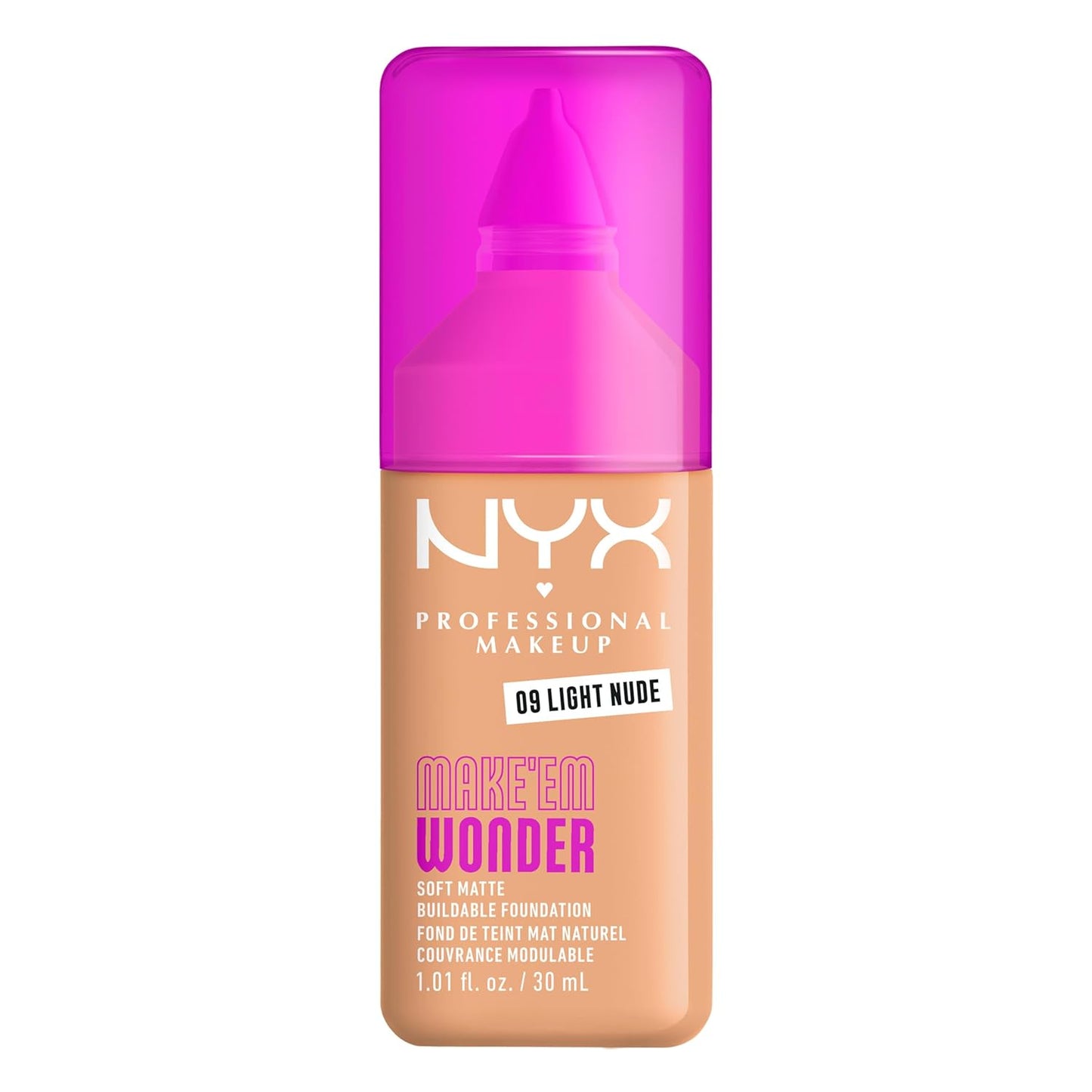 NYX Professional Makeup Liquid Foundation - 24HR Soft Matte Finish, Buildable Full Coverage | 12 Natural