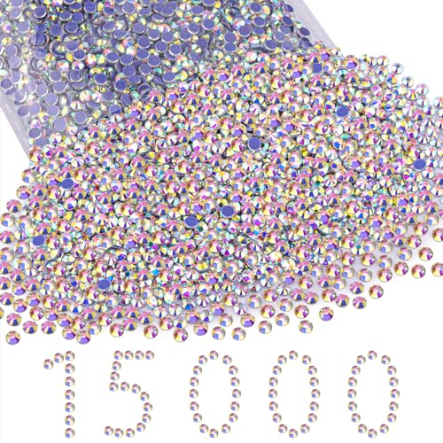 TINKRSTUFF Crystal AB SS10 Hotfix Rhinestones 15000Pcs for Clothing & Crafts