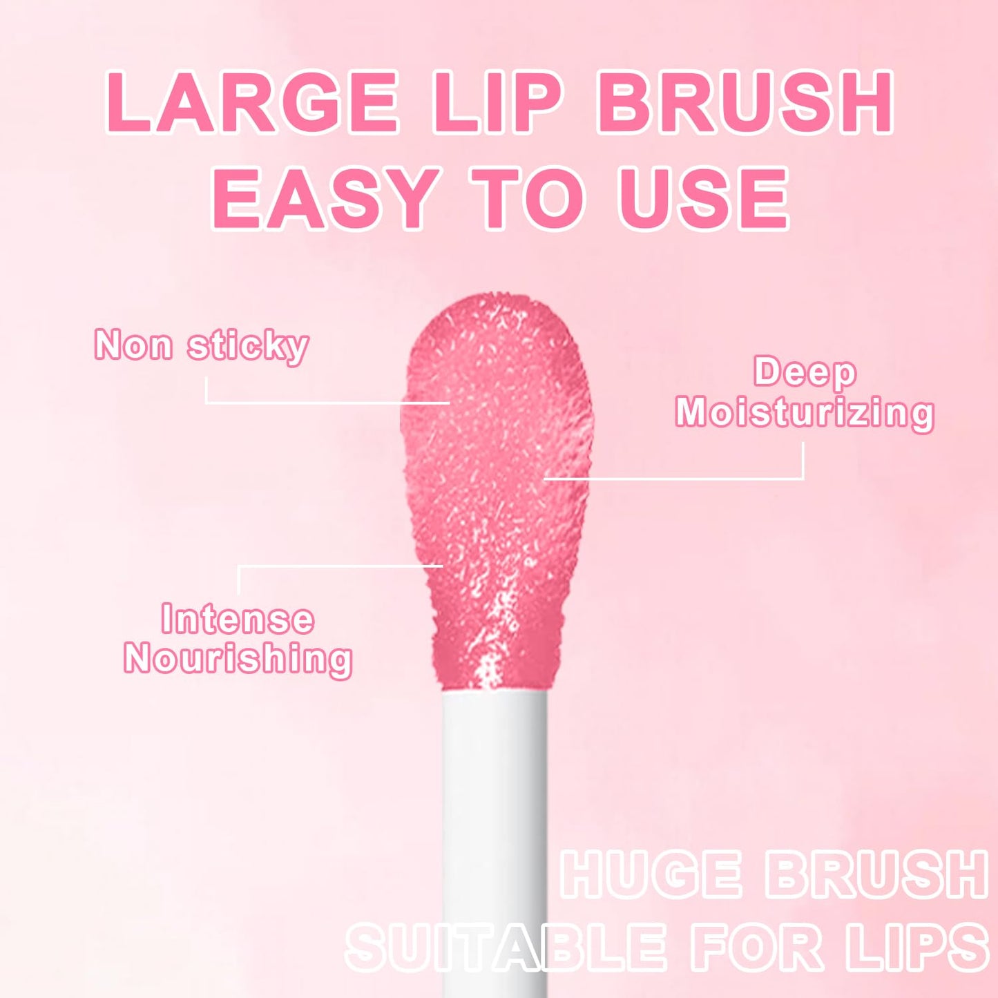 Hydrating Lip Oil Set - 6 PCS Big Brush Head Gloss | Nourishing, Non-Sticky, Long-Lasting Shine
