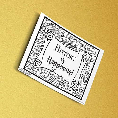 Hamilton Inspired Coloring Pages - Set of 4, Perfect Gift for Broadway Lovers