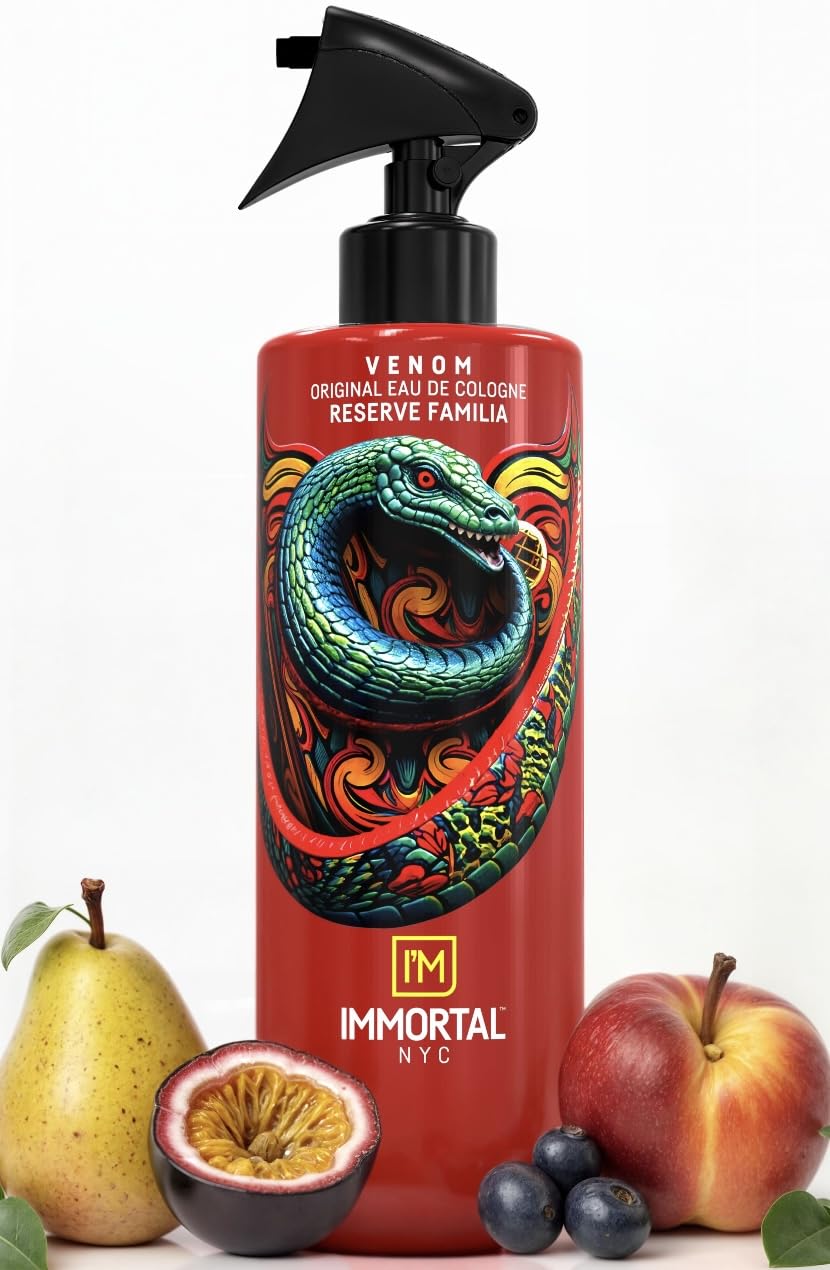 Immortal NYC Reserve Venom After Shave For Men Body/Face, 17 oz- Moisturizing and Refreshing Fruity Floral Men's Cologne