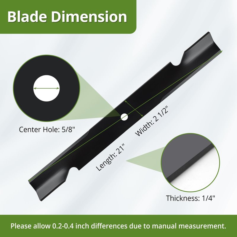 ranwin Replacement Lawn Mower Blades 5101755S – Compatible with Ferris 5020842, 5101755, 20842S, Sc ag 48111, 481708, 481712, Simplicity 5022808ASM – Fits 61-Inch Deck Mowers
