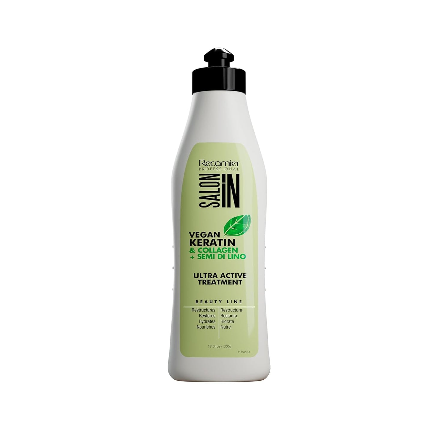 Vegan Keratin Hair Treatment - Collagen & Semi Di Lino Formula | 17.6 oz / 500 g