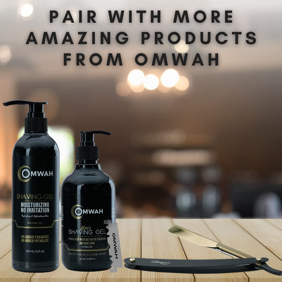 OMWAH Barber Shaving Gel Straight Razor Shave Gel (16.9 oz)