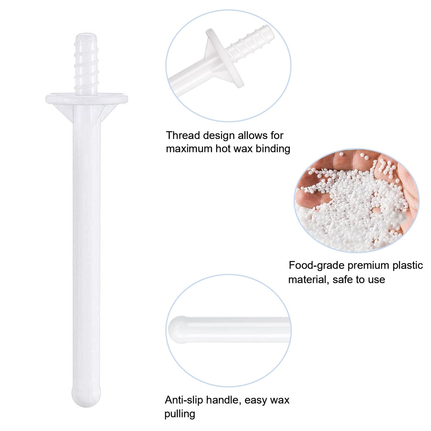 BlueZOO 70Pcs Small Wax Applicator Wands for Nostril Nasal Ear Cleaning, Home Salon Nose Waxing Sticks Facial Hair Removal for Men Women, Painless & Easy to Use, Personal Care Grooming Essential
