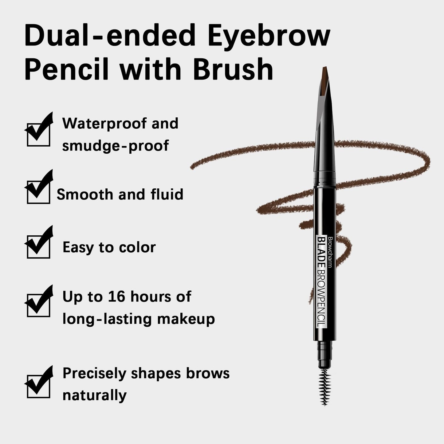 MAVENI Browcharm Microblading Eyebrow Pencil for Women,0.1mm Ultra-Fine Mechanical Pencil,Makeup Brow Definer Waterproof,Draws Tiny Brow Hairs and Fills in Sparse Areas and Gaps (03 Light Brown)