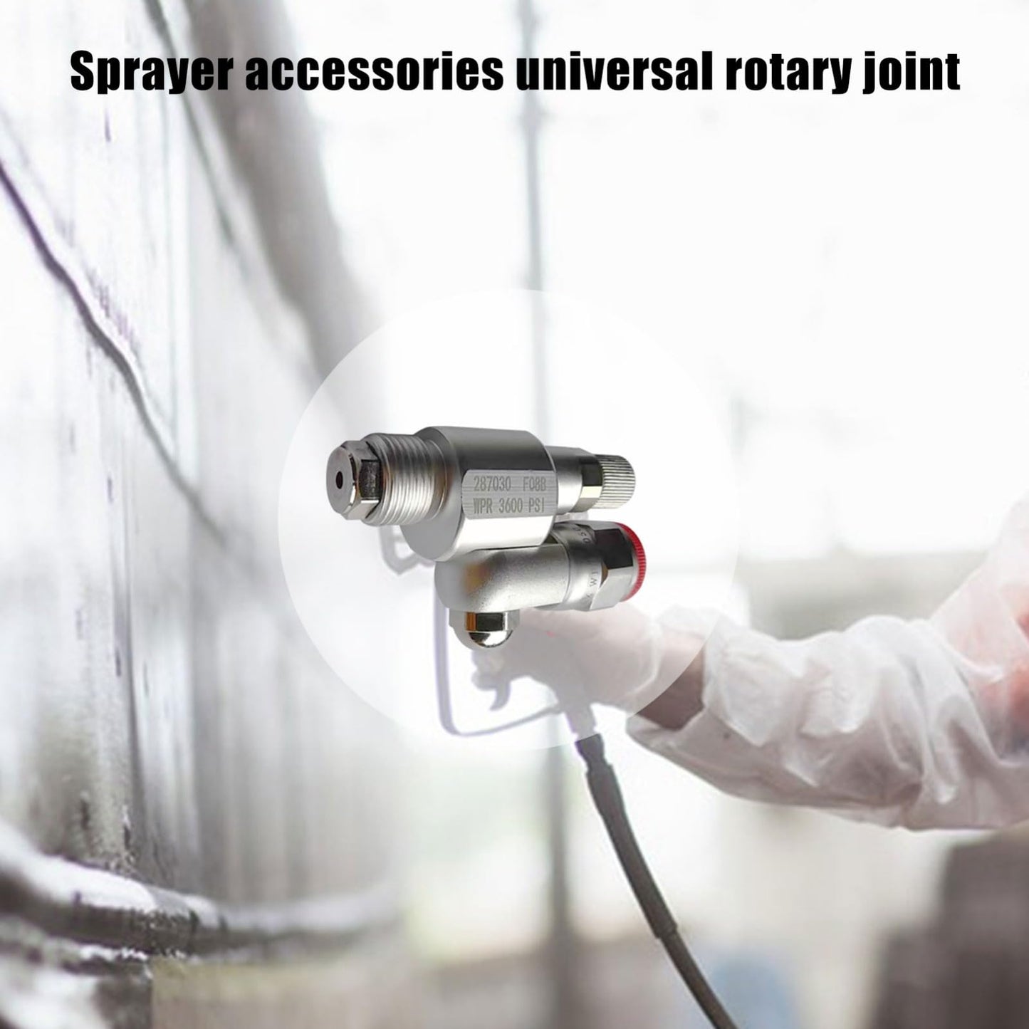 Gra-co 287030 Shut-Off Valve Swivel Joint Extension Anti-spitting Valve Airless Spray Adapter Joint for High Pressure Airless Paint Sprayers Gun Pole Extensions