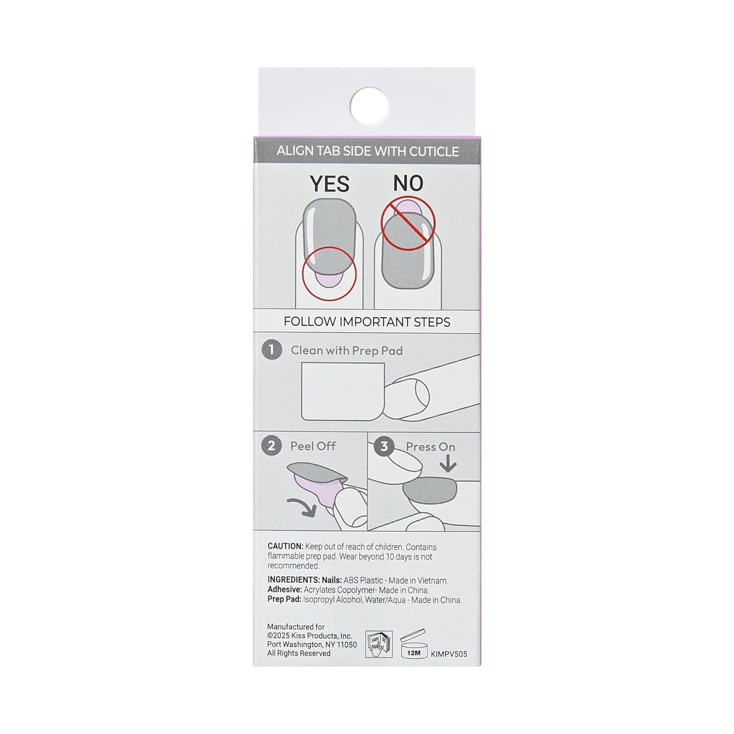 Kiss Impress No Glue Mani Press-On Nails - 'This Feeling' Pink Squoval Design | Petite Size, 30 Nails Included