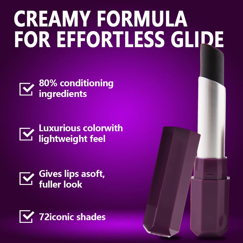 HHLTOH Dark Purple Matte Lipstick - Lip Crayon & Face Paint Stick for Women, Smooth Pigmented for Everyday Halloween Birthday Party Wear, Younger-Looking Lip Makeup, Labial para fiesta de disfraces 07