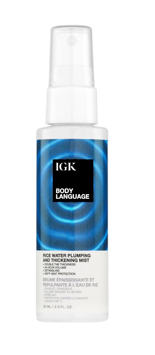 IGK Body Language Rice Water Plumping Hair Treatment - Nourishing Formula for Volume & Shine