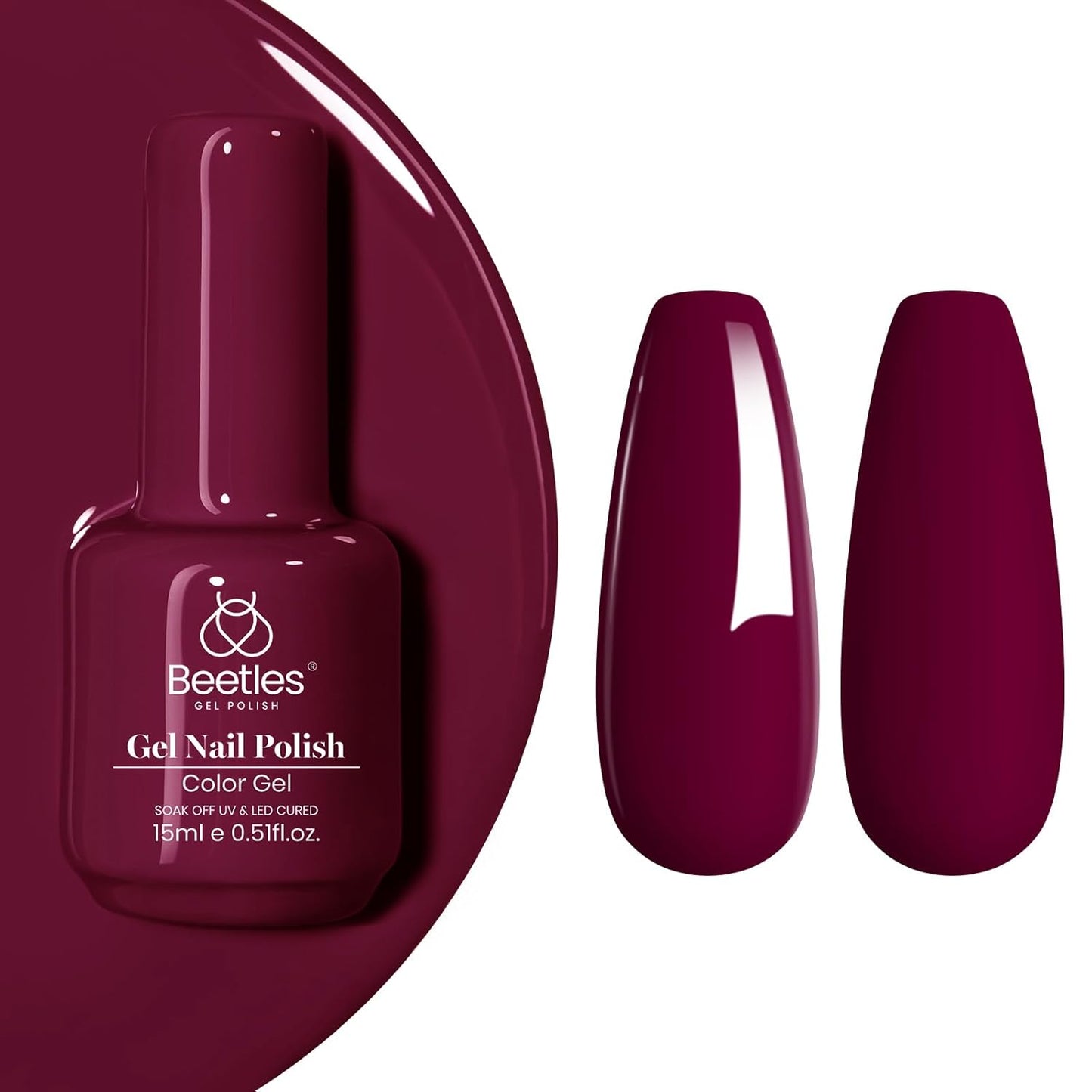 Beetles Purple Gel Polish - Lilac Light Purple Nail Color | 15ml Soak Off UV LED Gel for Summer Manicure