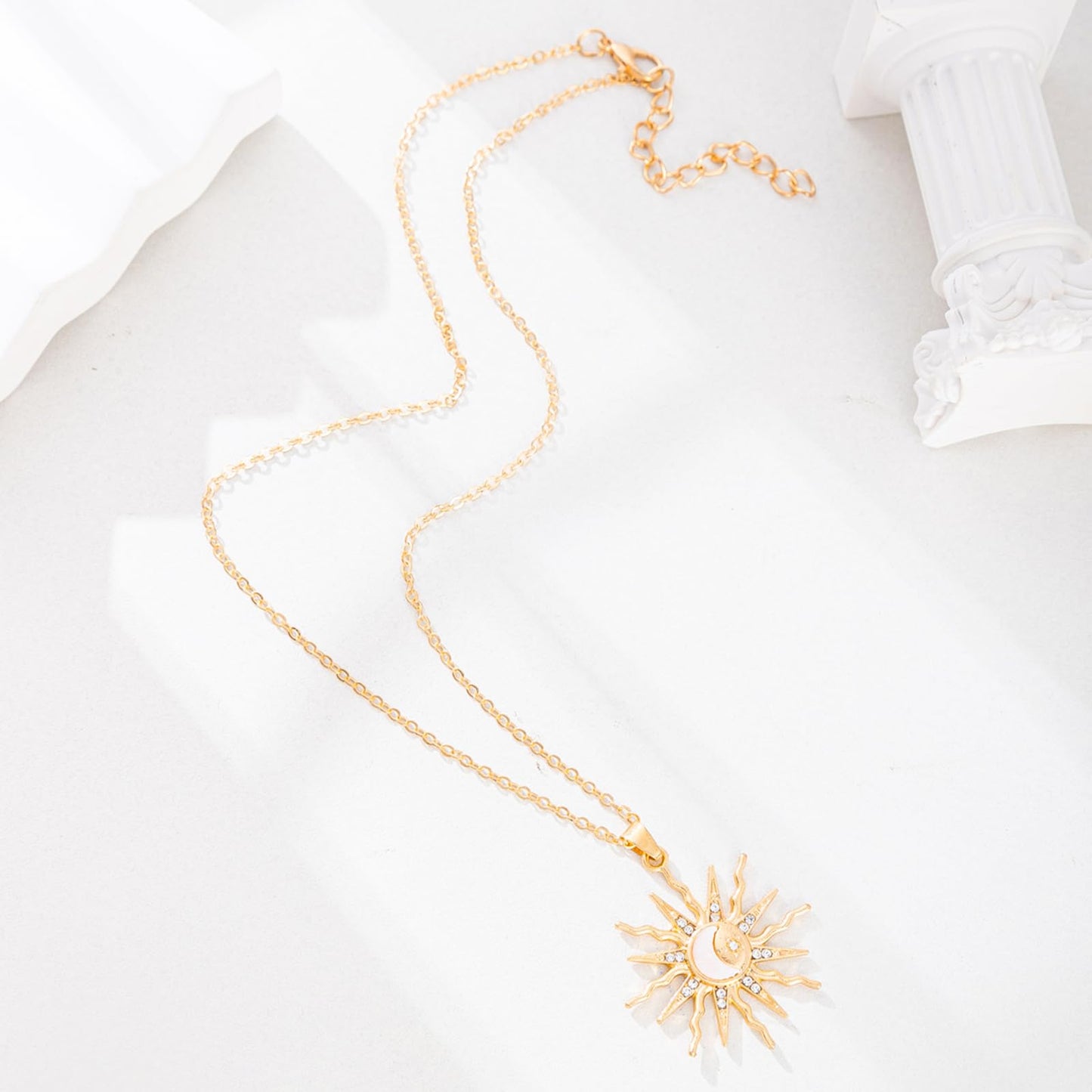 14K Gold Pendant Necklace for Women - Dainty Tiny Pendant Choker, Delicate Gold Chain Necklace, Trendy Jewelry Gift