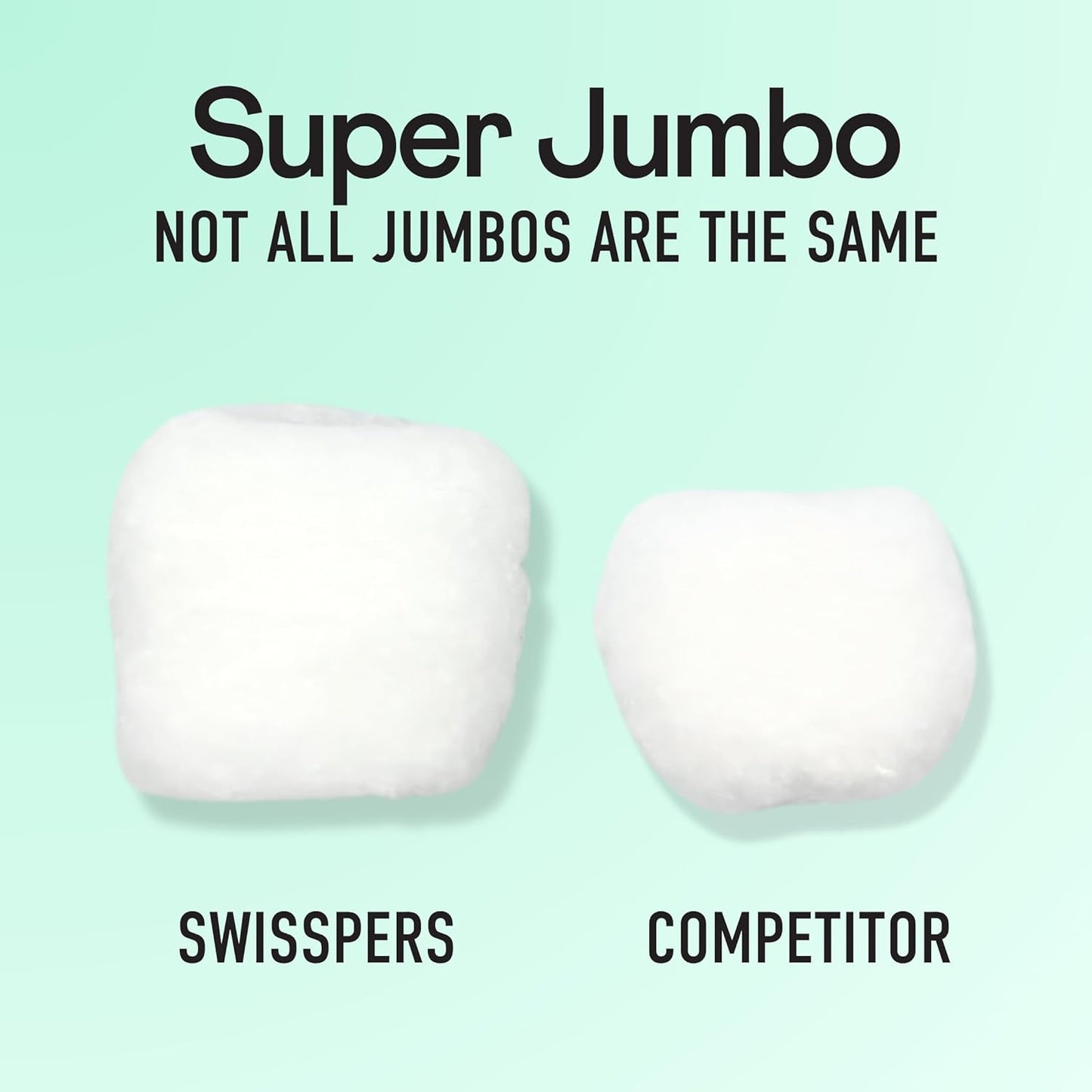 Swisspers Puff Perfect Jumbo Cotton Balls - 100% Natural Hypoallergenic Puffs for Skincare, Pets & Crafts | 70 Count, 6 Pack
