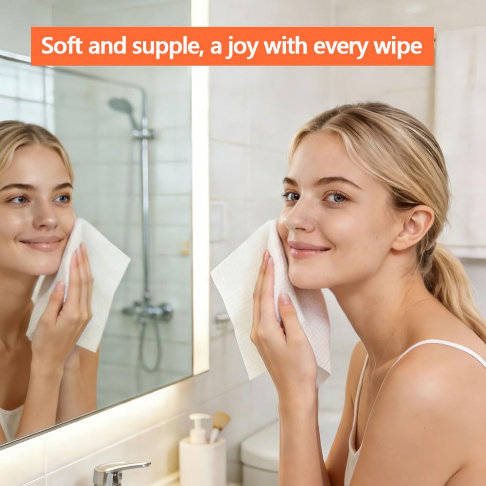 Disposable Face Towels - Quick-Dry Hot Towels for Spa & Home Use | 60-Pack