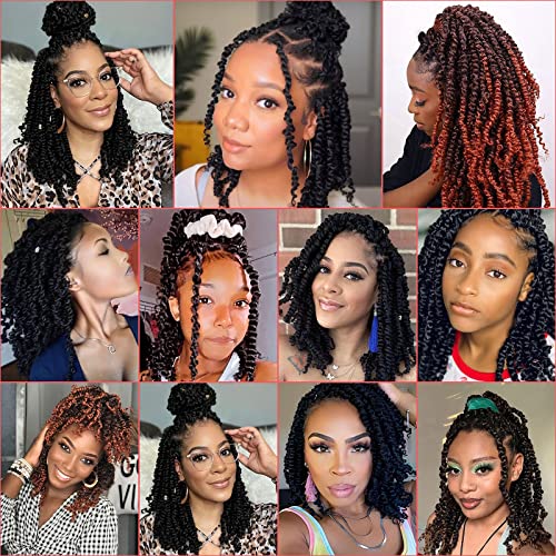 Leeven 10 Inch Pre-Looped Passion Twist Crochet Hair - 1B# (Pack of 8)