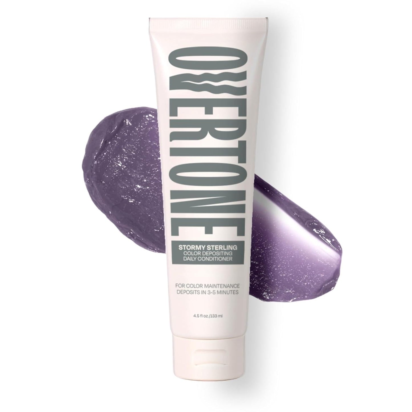 Overtone Daily Color Depositing Conditioner - Pastel Silver | 4.5oz Vegan Formula with Shea Butter & Coconut Oil for Color Refreshment