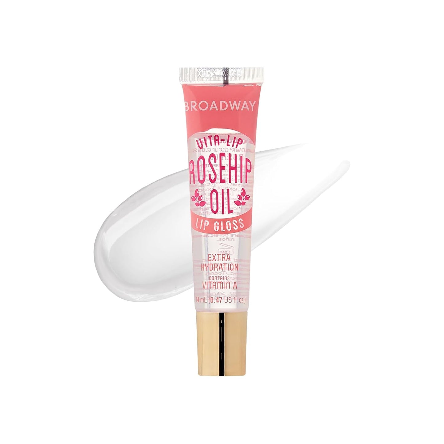 Ruby Kisses Vita-Lip Clear Lip Gloss - Ultra-Hydrating Rosehip Oil Formula | 48 Pack, Non-Sticky High-Shine Finish