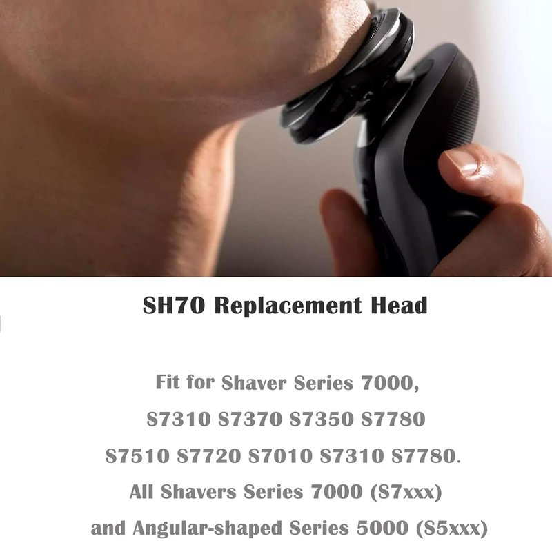 Suleto SH70/71 Replacement Heads Blades Compatible with Noreclo Series 7000 Shavers, Series 7000 Replacement Blades SH71/52 Heads Compatible with Electric Razors 7500 7530 S7370 S7371, 6-Pack